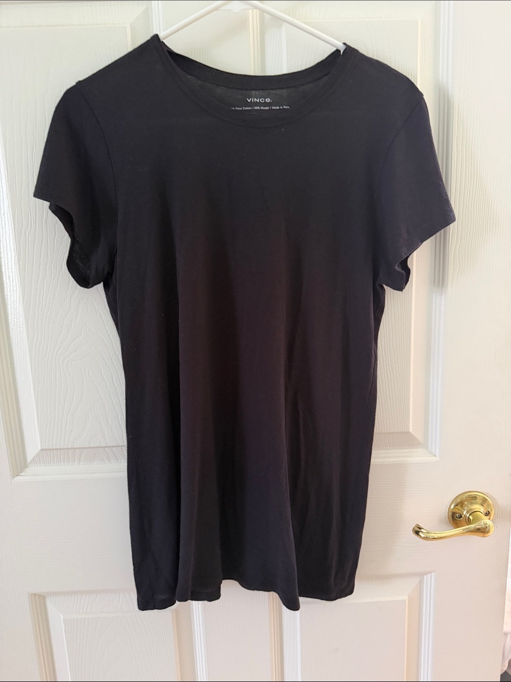 Vince Black Short-Sleeve Crewneck Tee